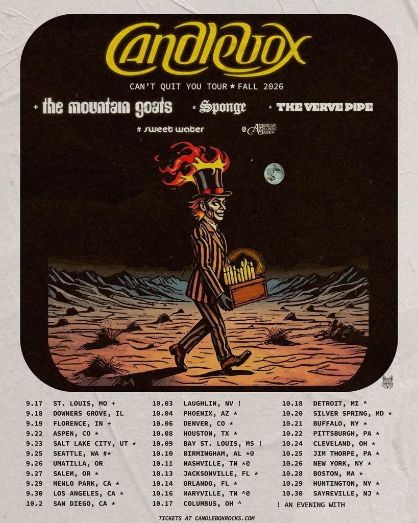 CANDLEBOX CAN'T QUIT YOU TOUR US 2026 Setlist Playlist