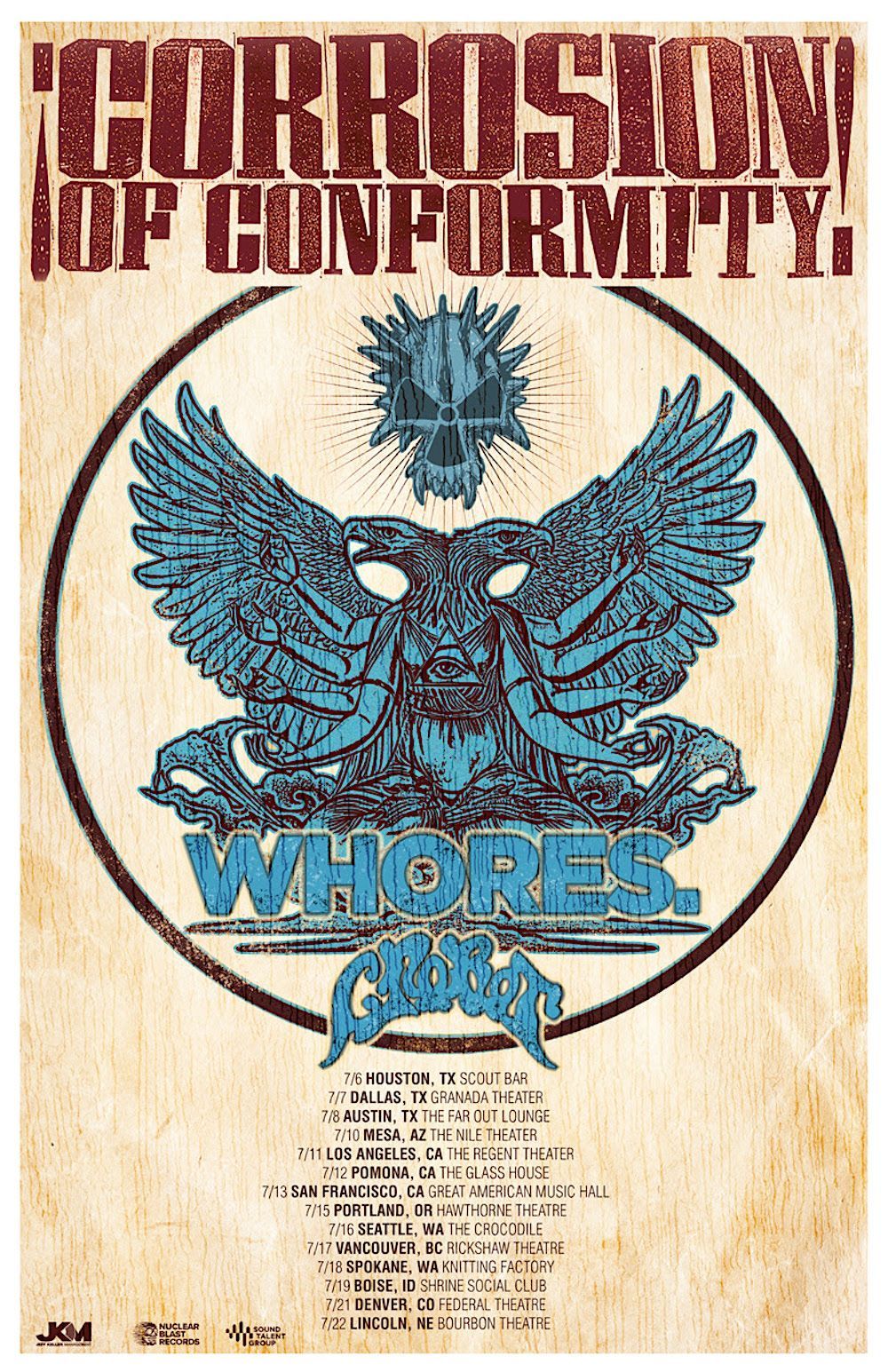 CORROSION OF CONFORMITY US 2026 Tour Setlist Playlist 