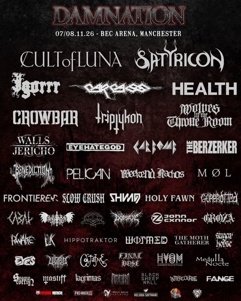 DAMNATION 2026 Complete Setlist Playlist