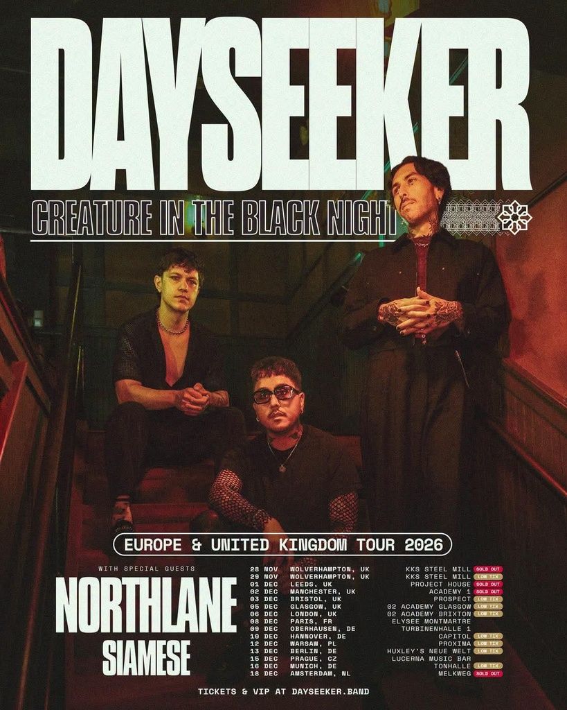 DAYSEEKER CREATURE IN THE BLACK NIGHT EUROPE & UNITED KINGDOM 2026 Setlist Playlist