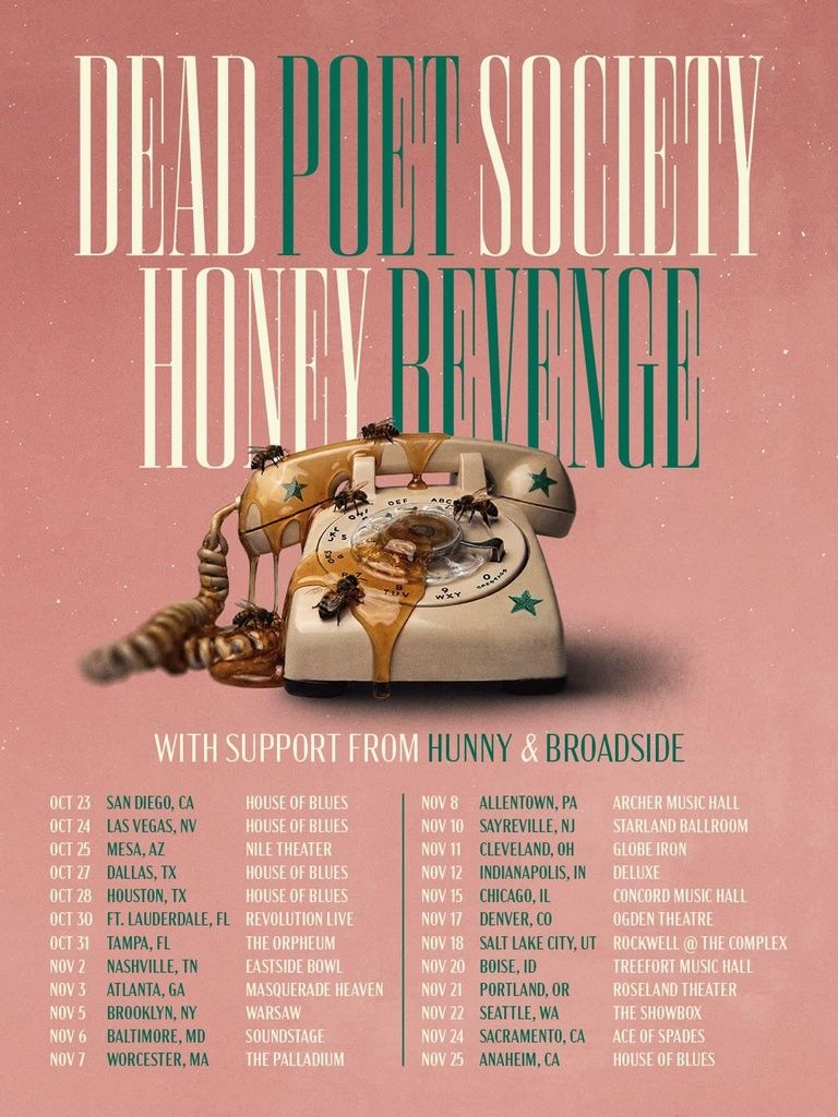DEAD POET SOCIETY & HONEY REVENGE US 2026 Setlist Playlist