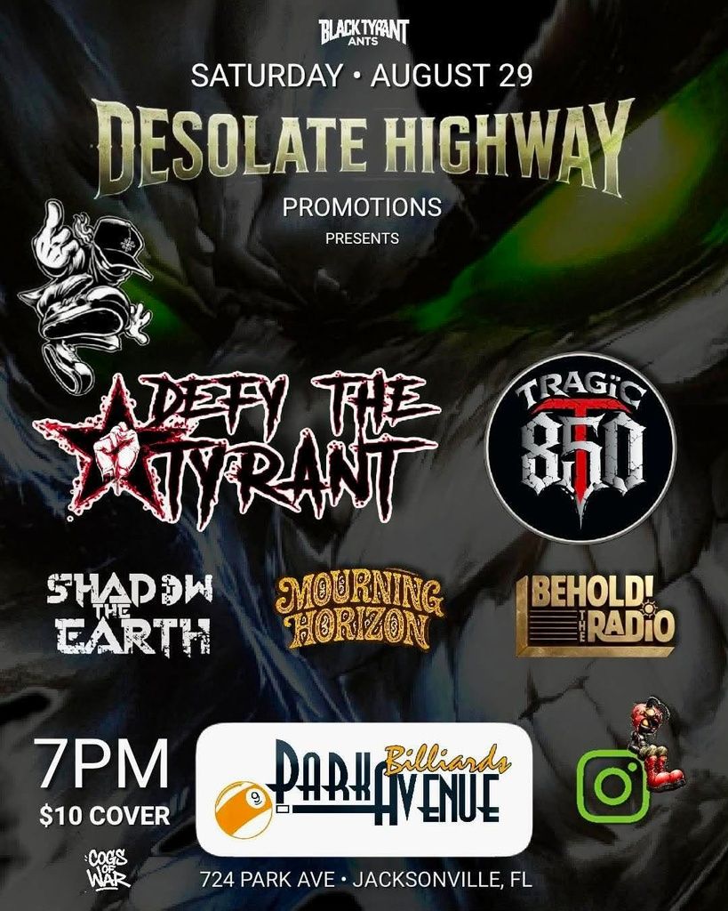 DEFY THE TYRANT & TRAGIC850 Jacksonville FL 08-29-26 GetReady Playlist