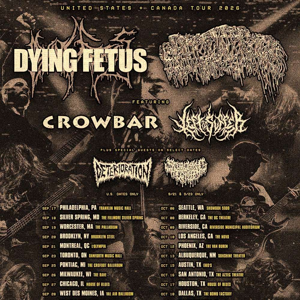 DYING FETUS & SANGUISUGABOGG UNITED STATES + CANADA TOUR 2026 Setlist Playlist