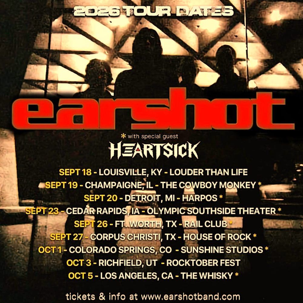 EARSHOT / HEARTSICK US Tour 2026 Setlist Playlist