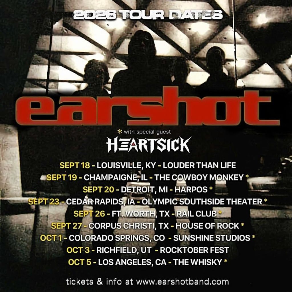 EARSHOT / HEARTSICK US Tour 2026 Setlist Playlist