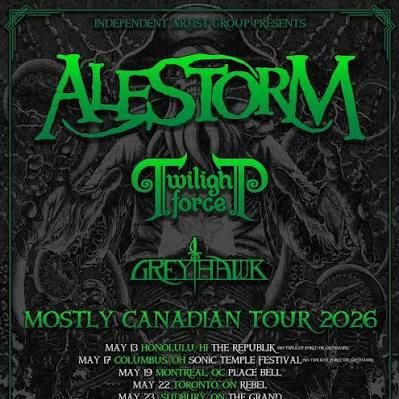 ALESTORM Mostly Canadian Tour 2026 Setlist Playlist