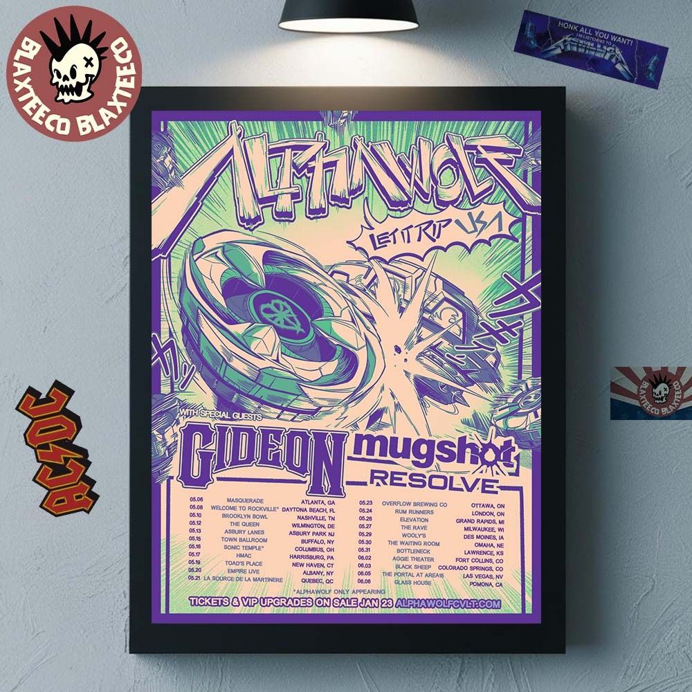 ALPHA WOLF  Let It Rip Tour UK/EU 2026 Setlist Playlist