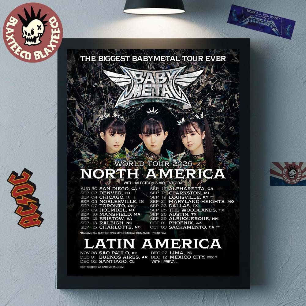 BABYMETAL North America 2025 Tour Setlist Playlist