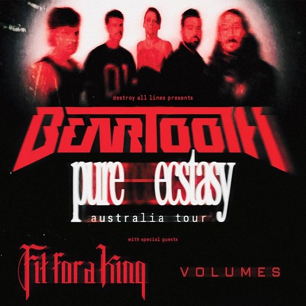 BEARTOOTH PURE ECSTASY WORLD TOUR AUSTRALIA 2027 SETLIST PLAYLIST