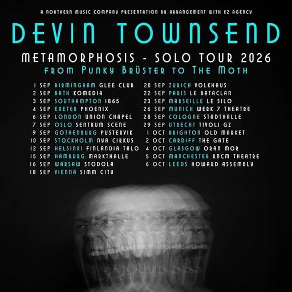 DEVIN TOWNSEND Powernerd U.S. Tour 2025 Setlist Playlist