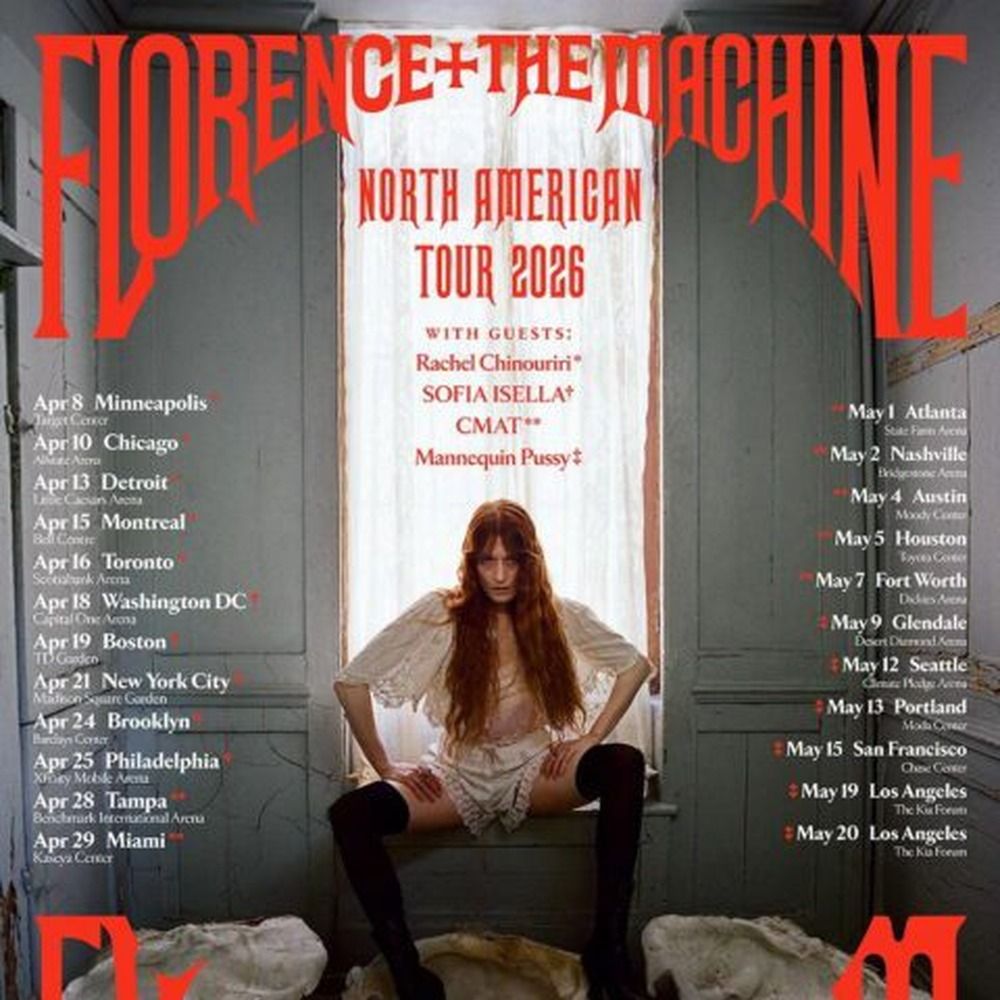 FLORENCE + The Machine Everybody Scream N. American Tour 2026 Setlist Playlist