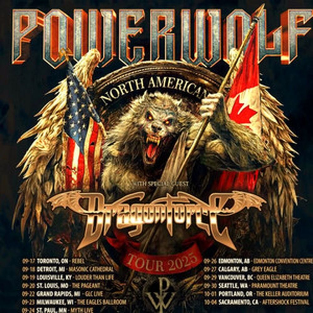 POWERWOLF / DRAGONFORCE NORTH AMERICAN TOUR 2025 SETLIST PLAYLIST