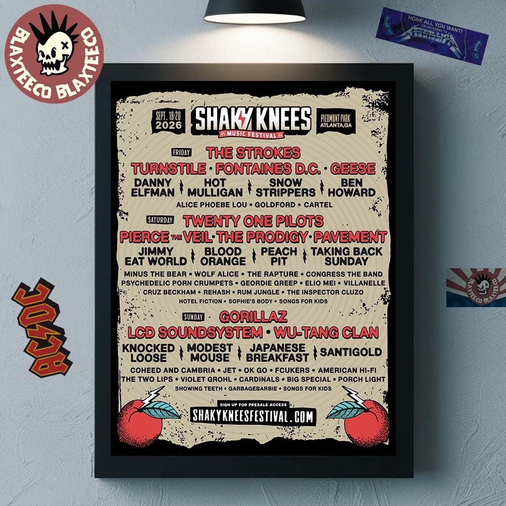 SHAKEY KNEES 2026 COMPLETE SETLIST PLAYLIST