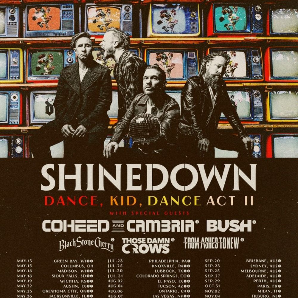 SHINEDOWN Dance, Kid, Dance Act II N. AMERICAN Tour 2026 Setlist Playlist