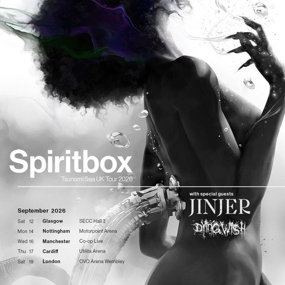 SPIRITBOX / JINJER Tsunami Sea  UK + UE Tour 2026 Setlist Playlist