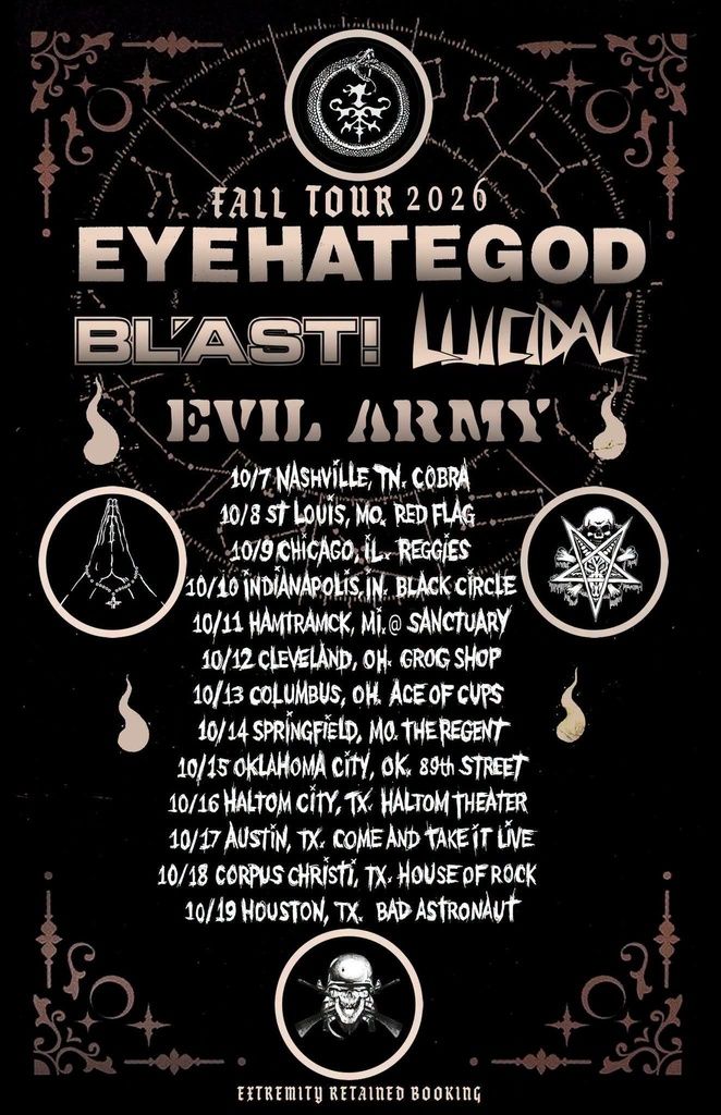 EYEHATEGOD FALL TOUR US 2026 Setlist Playlist
