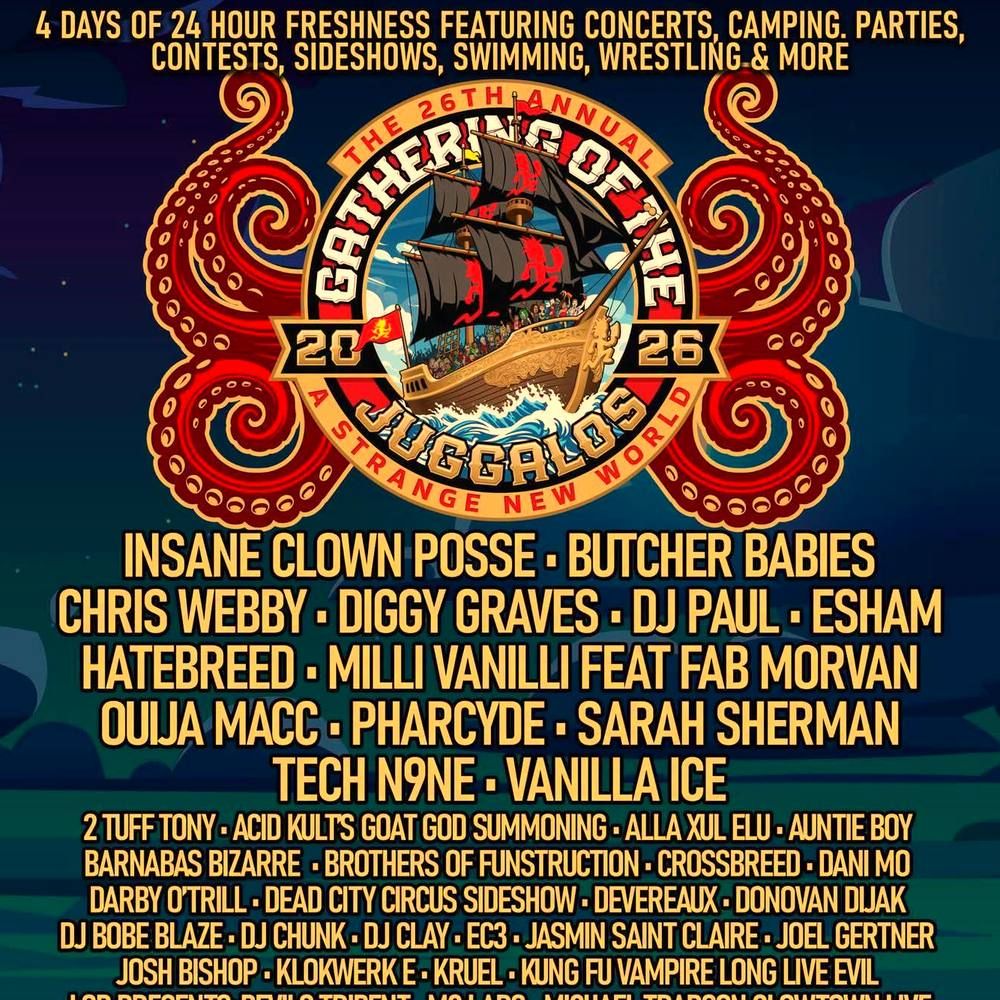 GATHERING OF THE JUGGALOS 2026 COMPLETE SETLIST PLAYLIST
