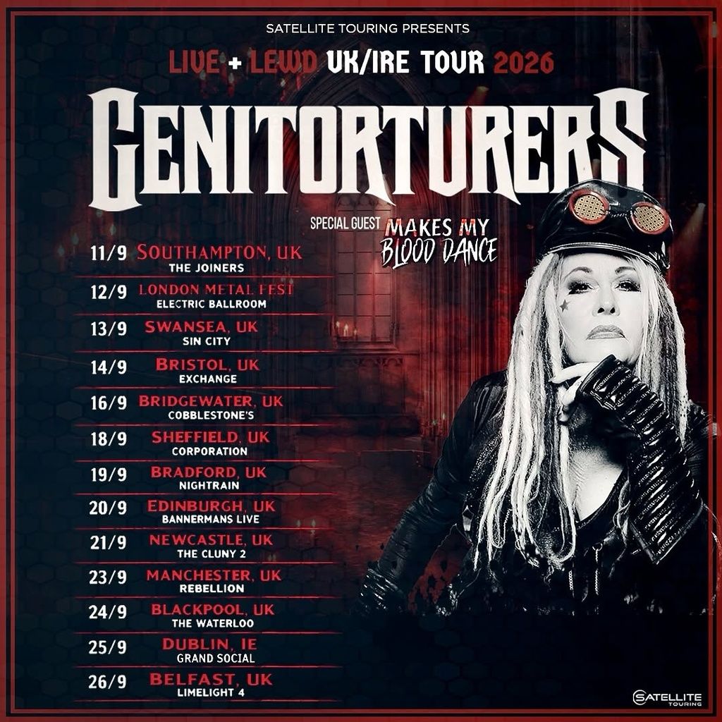 GENITORTURERS LIVE + LEWD UK/IRE TOUR 2026 Setlist Playlist