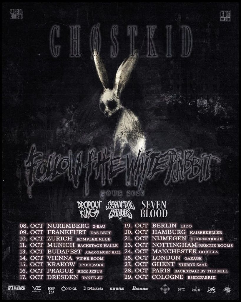 GHOSTKID FOLLOW THE WHITE RABBIT Europe 2026 Setlist Playlist