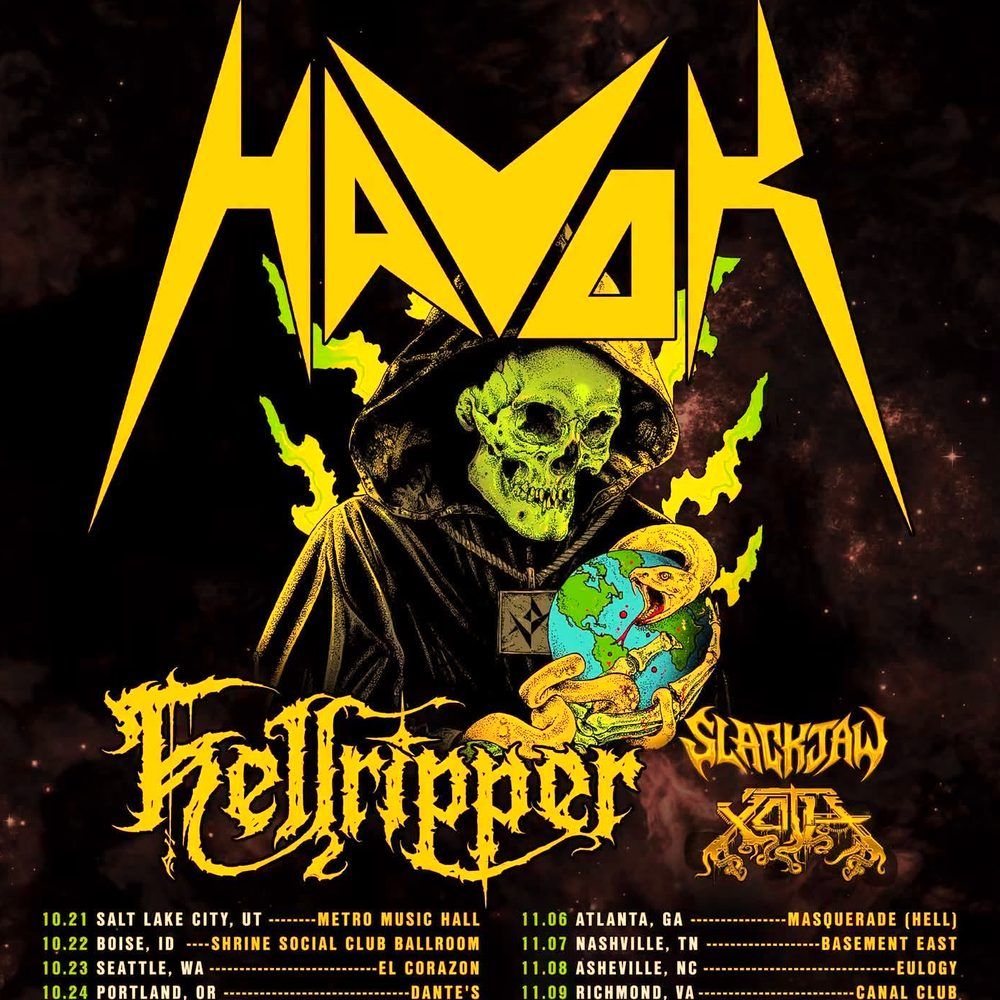 HAVOK /HELLRIPPER UNITED STATES FALL TOUR 2026 Setlist Playlist