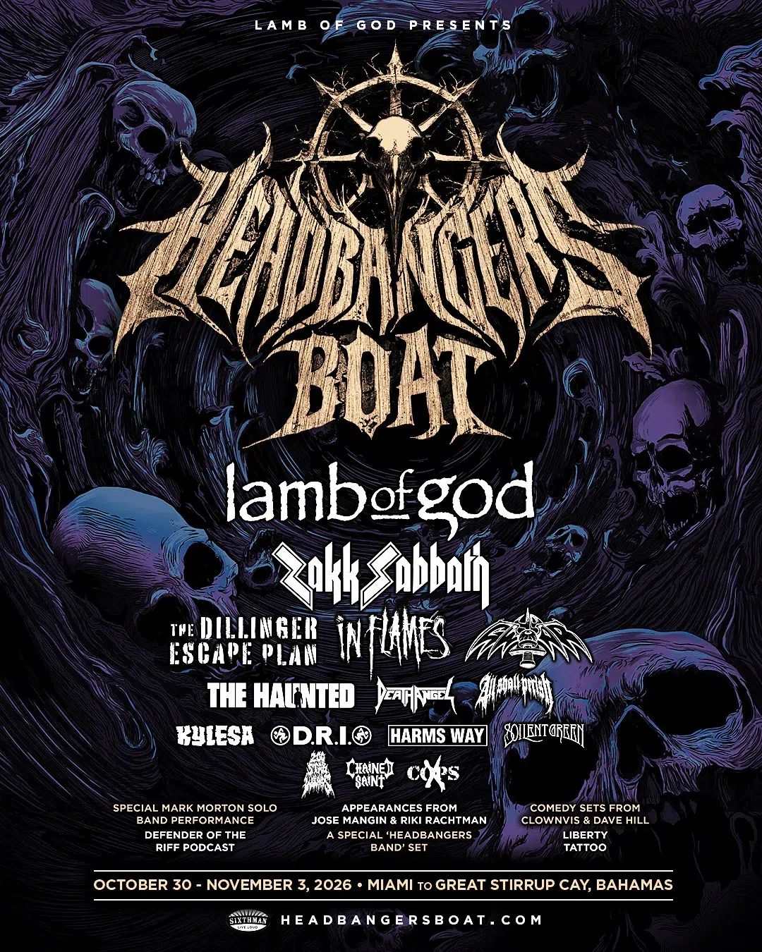 HEADBANGERS BOAT 2026 Setlist Playlist