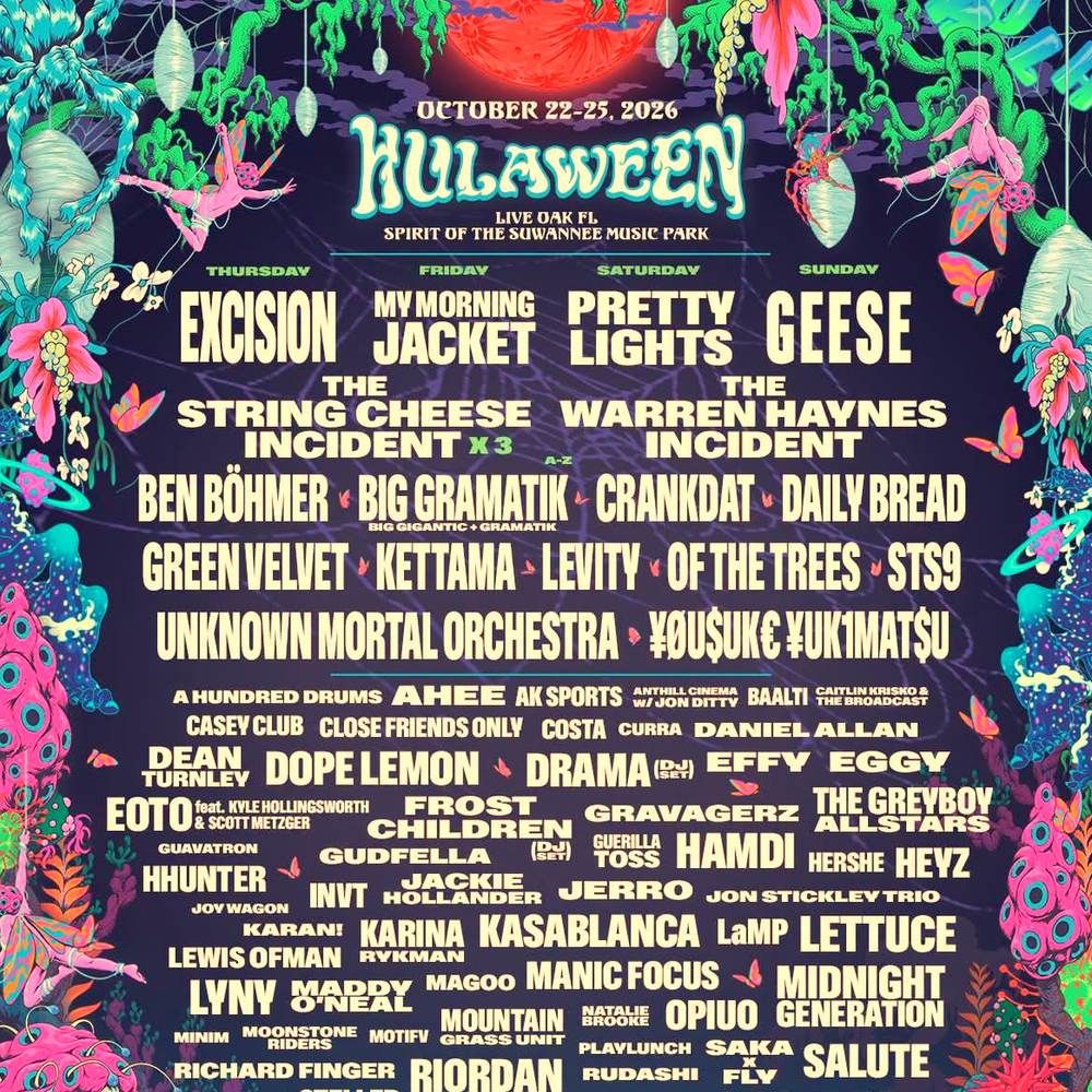 HULAWEEN 2026 COMPLETE SETLIST PLAYLIST