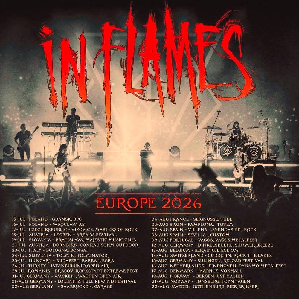 IN FLAMES EUROPE 2026 Setlist Playlist