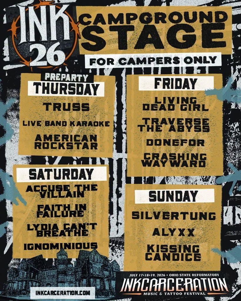 INK 26 CAMPGROUND STAGE US 2026 Setlist Playlist