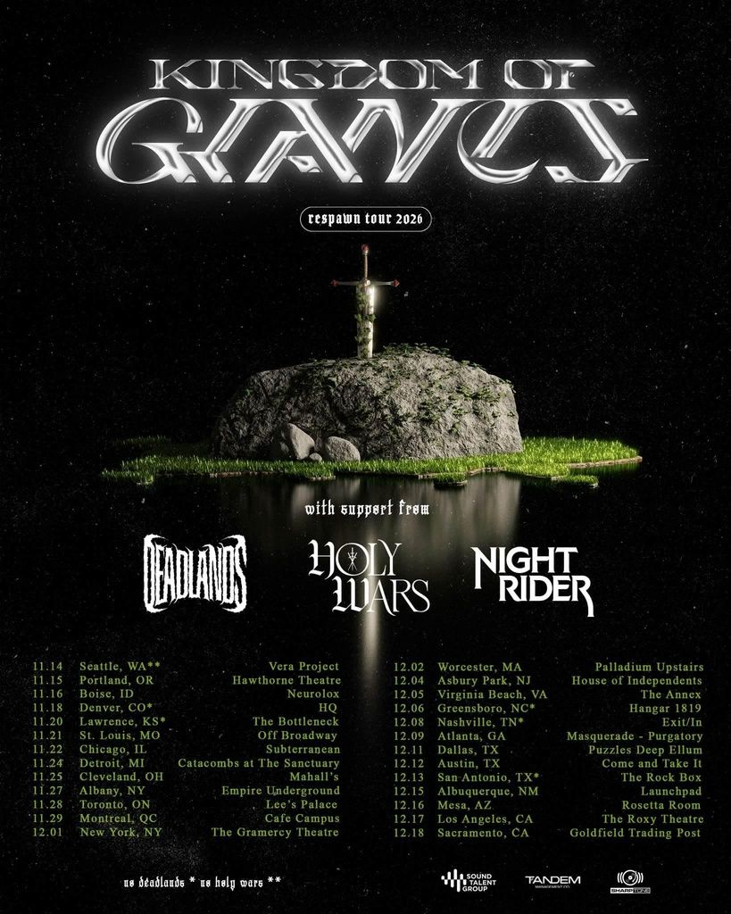 KINGDOM OF GIANTS RESPAWN TOUR 2026 N. America Setlist Playlist