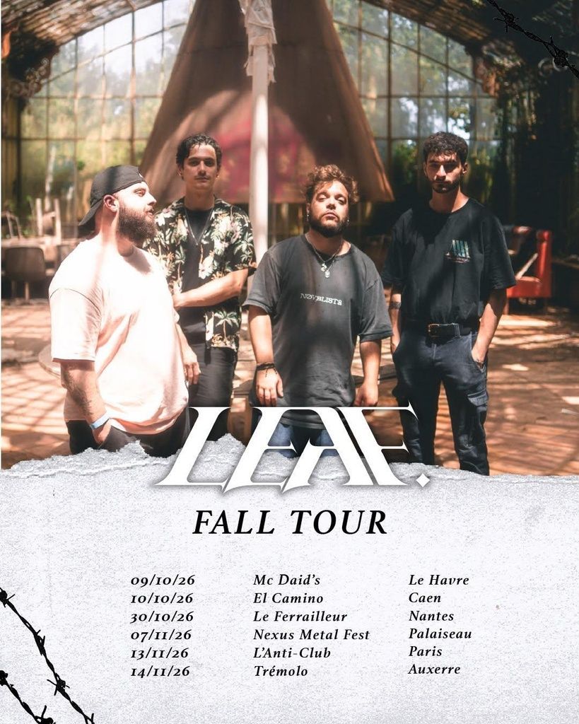 LEAF. FALL TOUR FRANCE 2026 SETLIST PLAYLIST