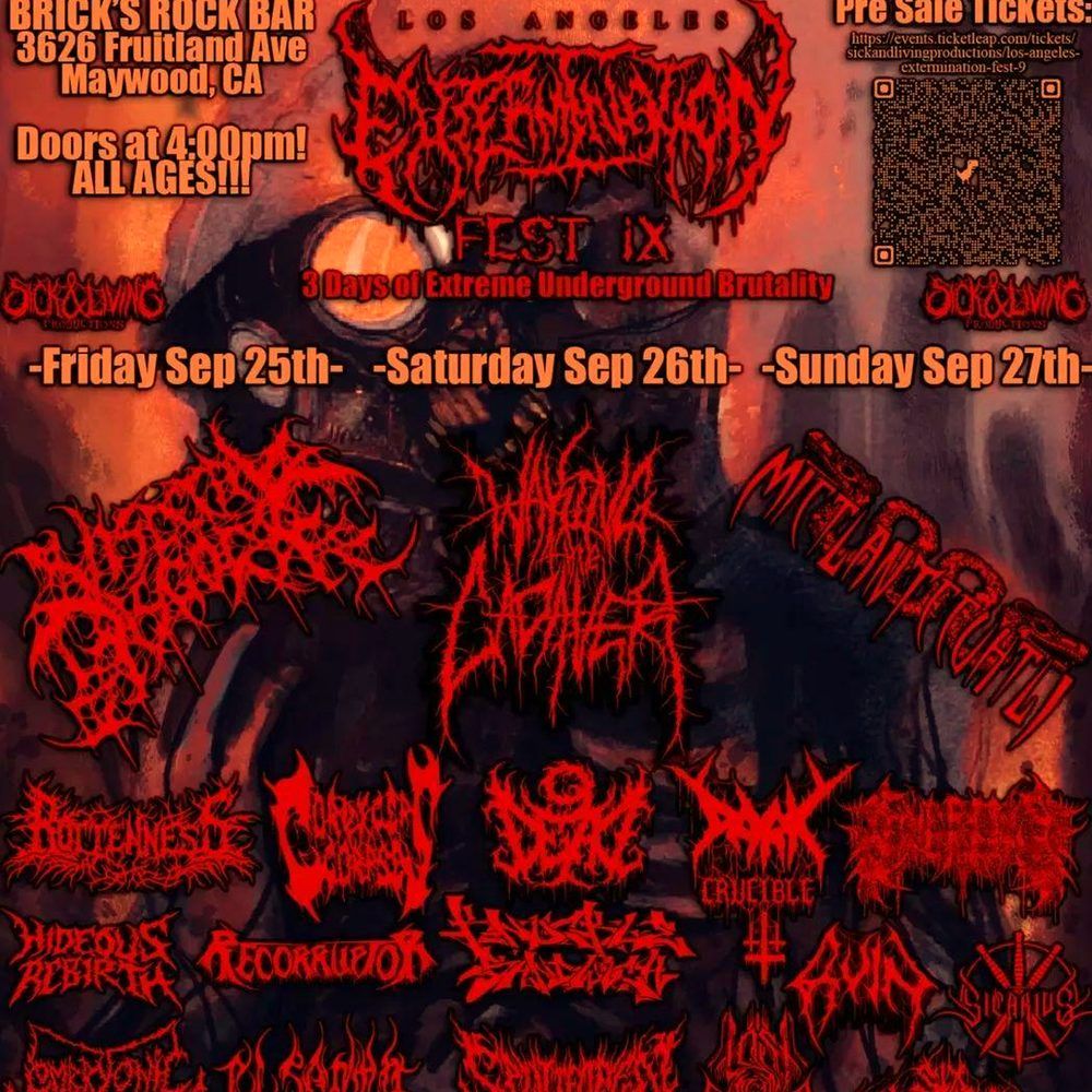 LOS ANGELES EXTERMINATION FEST IX 2026 Complete Setlist Playlist