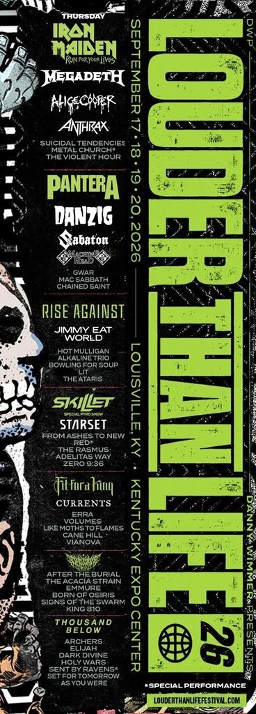 LOUDER THAN LIFE 2026 THURSDAY Setlist Playlist