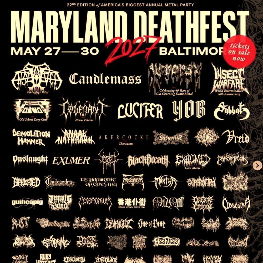 MARYLAND DEATHFEST 2027 Complete Setlist Playlist