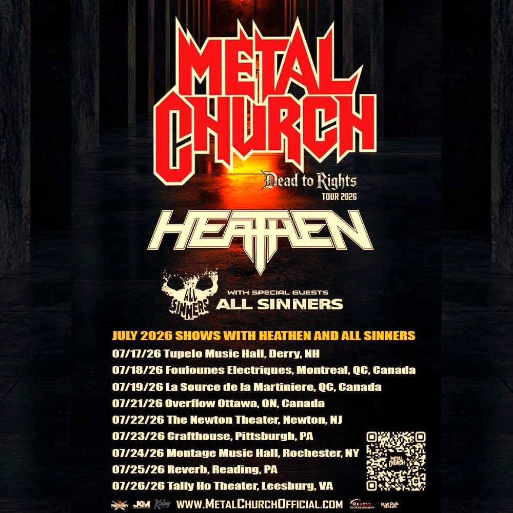 METAL CHURCH DEAD TO RIGHTS TOUR 2026 N. America Setlist Playlist