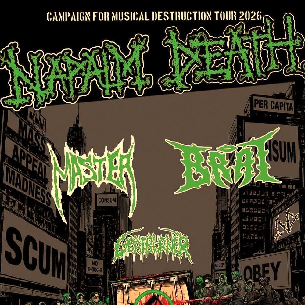 NAPALM DEATH CAMPAIGN FOR MUSICAL DESTRUCTION TOUR TBD 2026 Setlist Playlist
