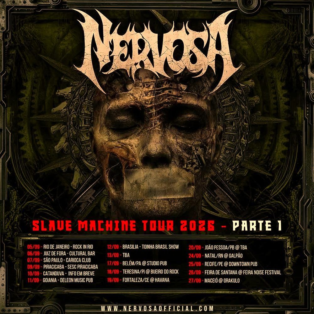 NERVOSA SLAVE MACHINE TOUR 2026 - PARTE 1 S. America Setlist Playlist