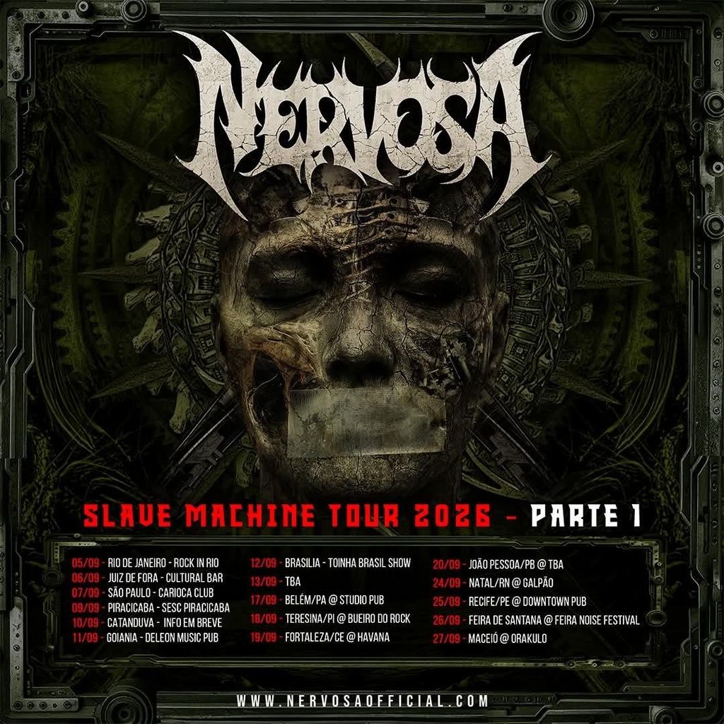 NERVOSA SLAVE MACHINE TOUR 2026 - PARTE 1 S. America Setlist Playlist