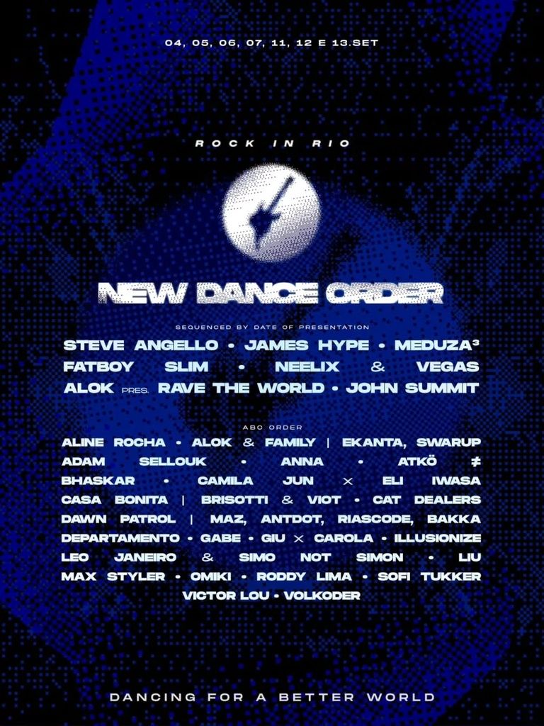 NEW DANCE ORDER Rock In Rio 2026 Complete Setlist Playlist