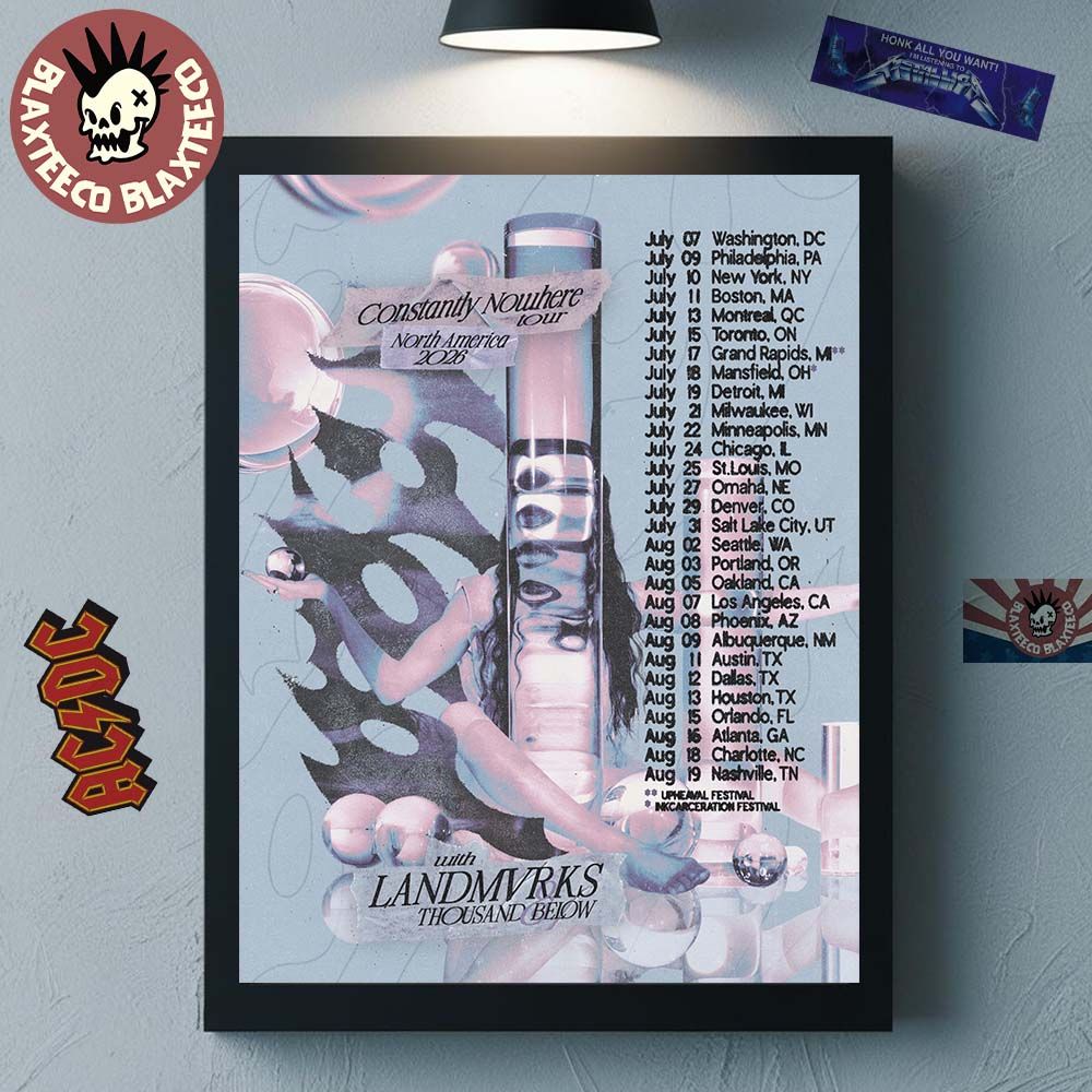 POPPY Constantly Nowhere  N. America Tour 2026 Setlist Playlist