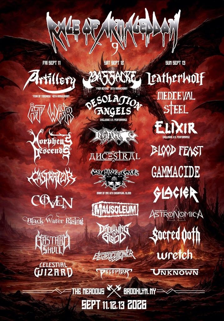 RAGE OF ARMAGEDDON 9 2026 Complete Setlist Playlist