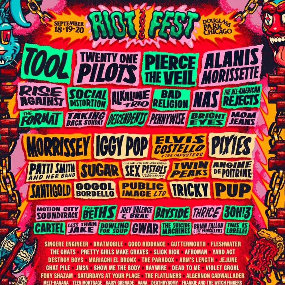 RIOT FEST 2026 COMPLETE SETLIST PLAYLIST