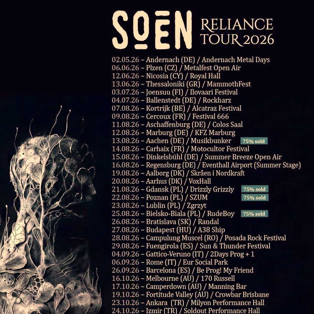 SOEN RELIANCE TOUR World 2026 Setlist Playlist