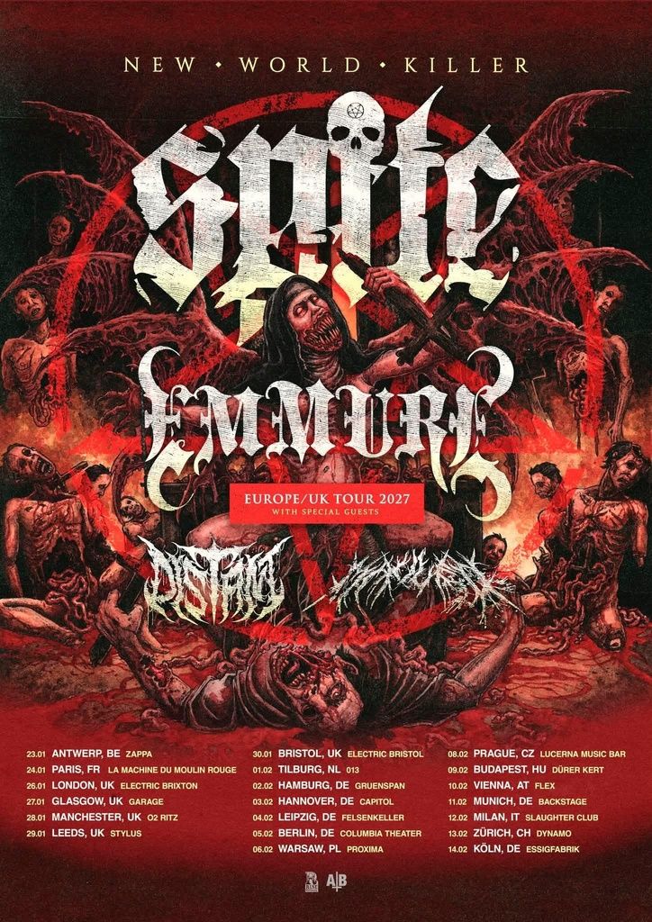 SPITE & EMMURE NEW WORLD KILLER EUROPE/UK 2027 Setlist Playlist