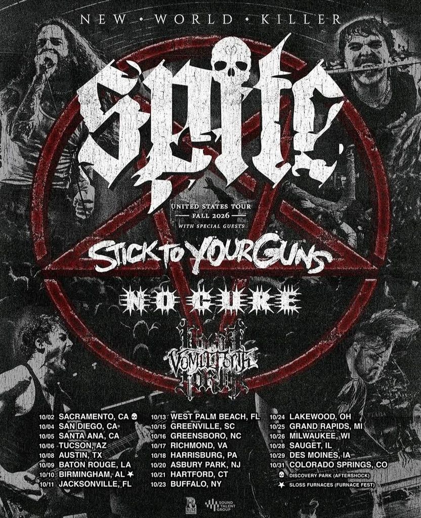 SPITE NEW WORLD KILLER UNITED STATES TOUR 2026 Setlist Playlist