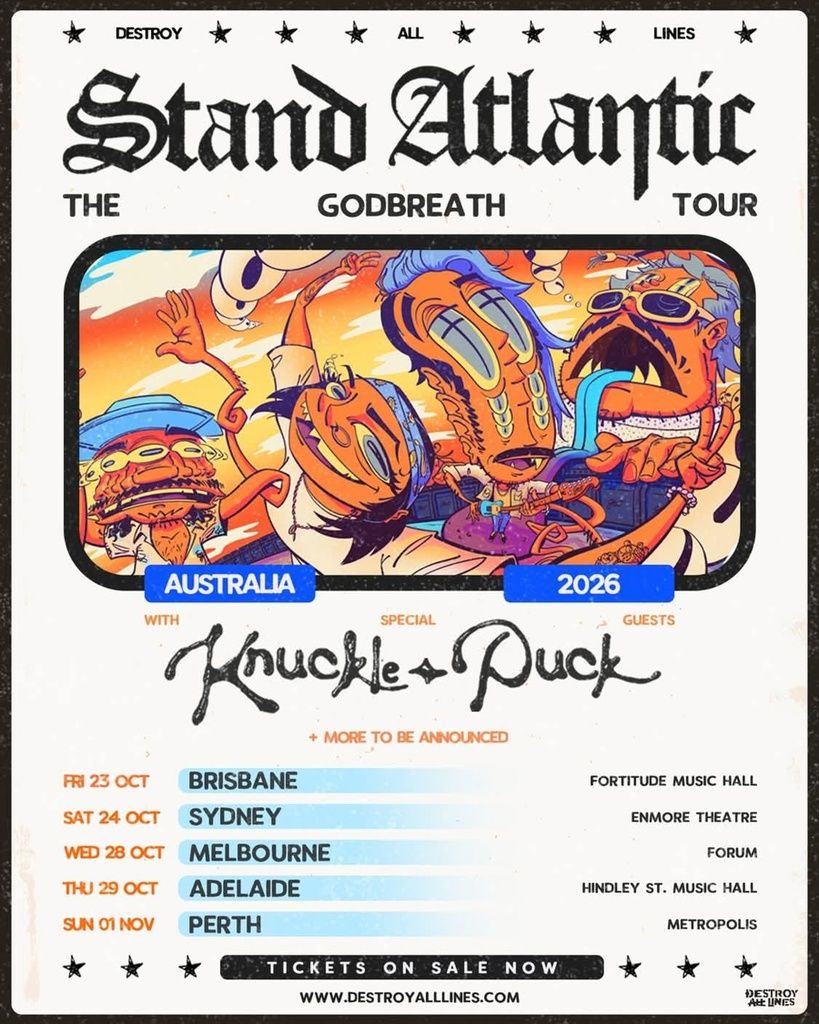 STAND ATLANTIC THE GODBREATH TOUR AUSTRALIA 2026 Setlist Playlist