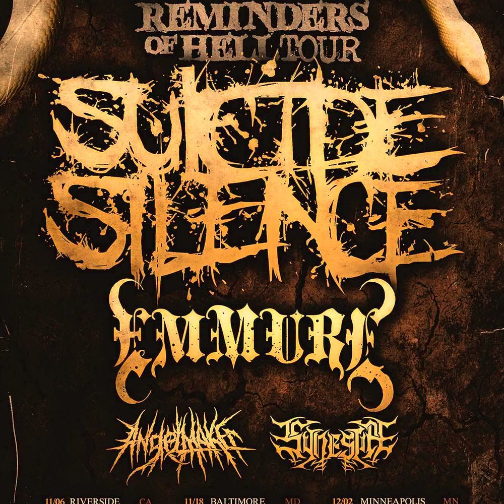 SUICIDE SILENCE REMINDERS OF HELL TOUR N. America 2026 Setlist Playlist