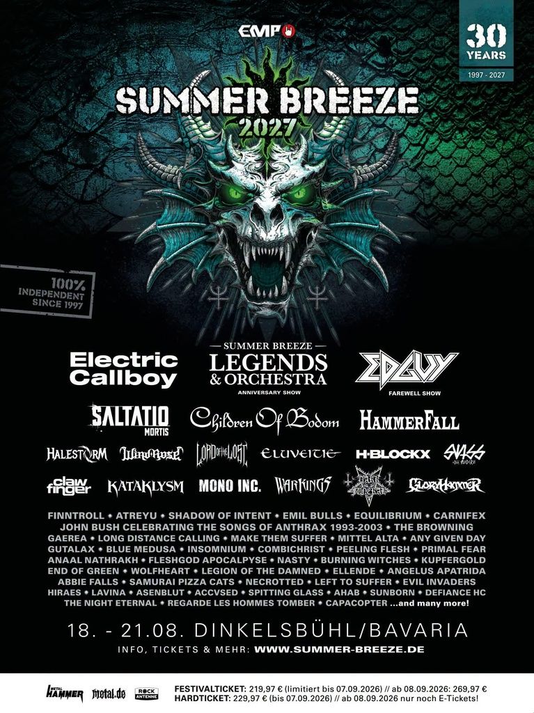 SUMMER BREEZE 2027 Complete Setlist Playlist
