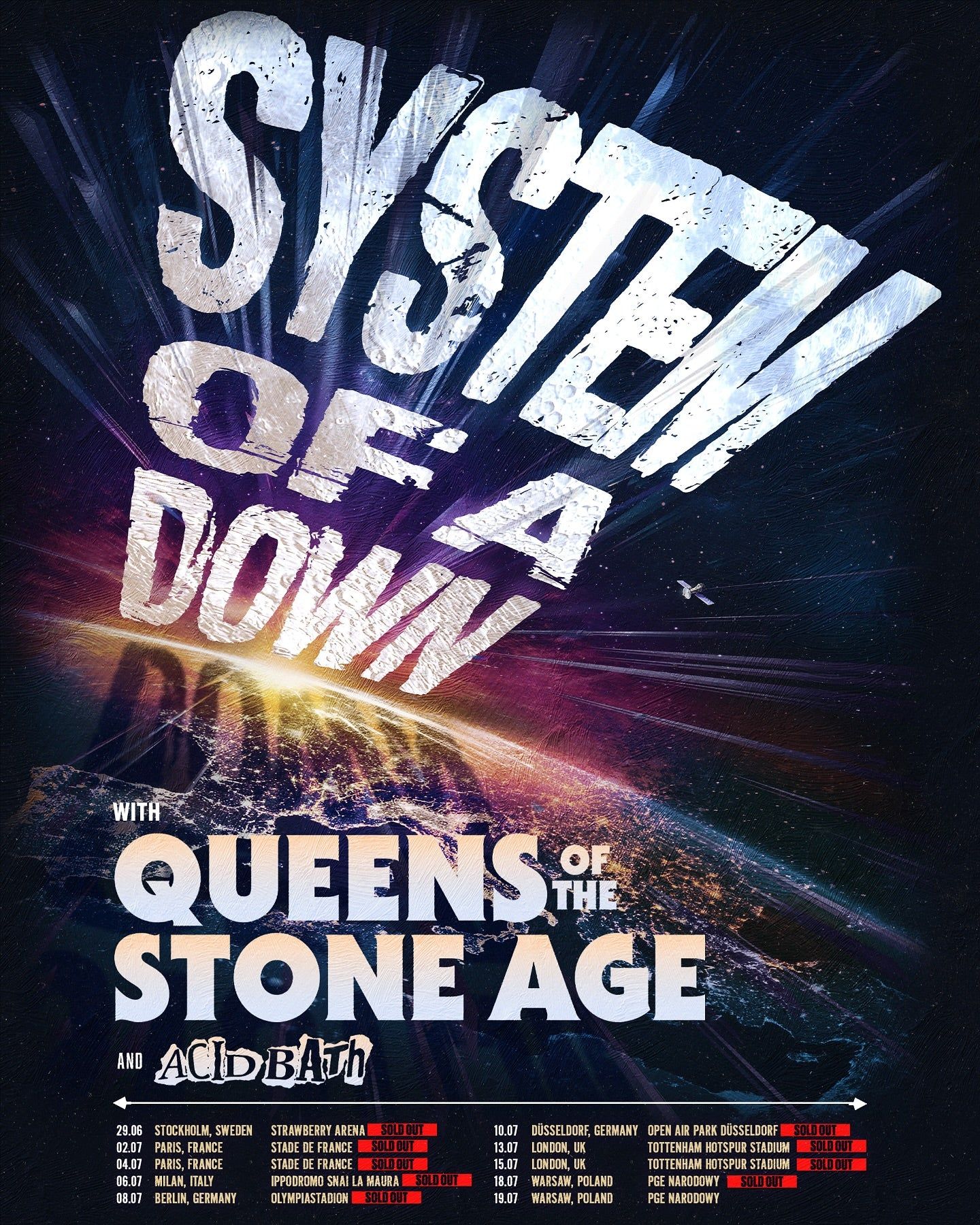 SYSTEM OF A DOWN E.U. Tour 2026 Setlist Playlist
