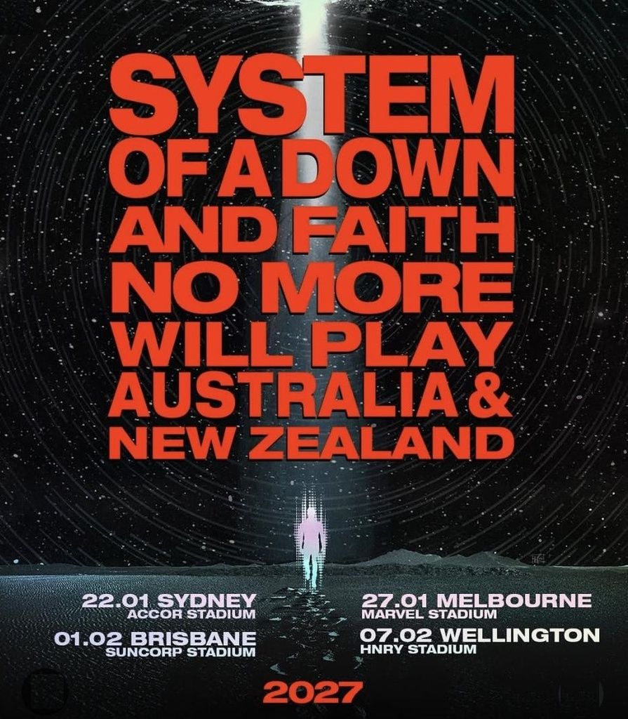 SYSTEM OF A DOWN & FAITH NO MORE AUSTRALIA & NEW ZEALAND 2027 Setlist Playlist