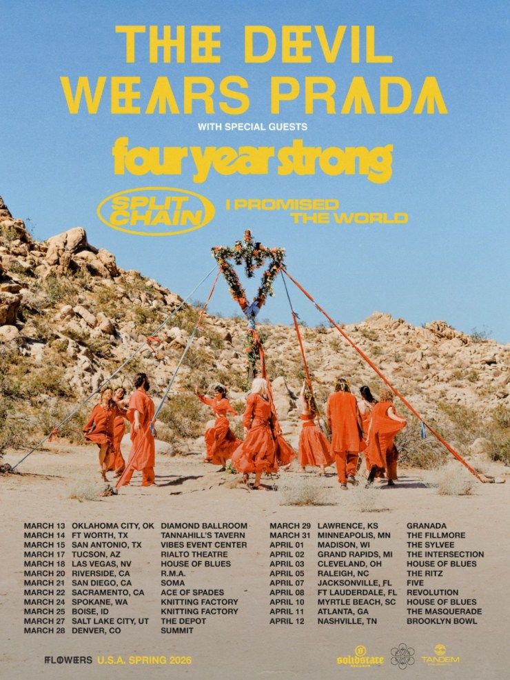 THE DEVIL WEARS PRADA / ERRA Metalcore Spring Break 2025 Tour Setlist Playlist